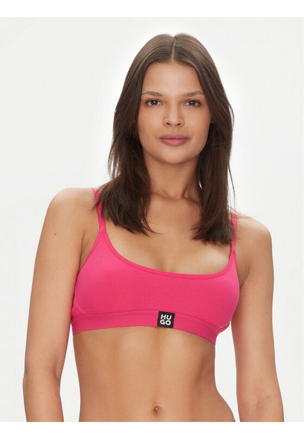 Hugo - HUGO Biustonosz top Bralette Rib 50496811 Różowy. Kolor: różowy