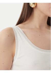 Patrizia Pepe Top 2M4523/J407-W146 Biały Slim Fit. Kolor: biały. Materiał: bawełna #2