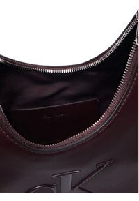 Calvin Klein Torebka Bold Ck Small Crescent Bag LV04F3561G Bordowy. Kolor: czerwony. Materiał: skórzane #5