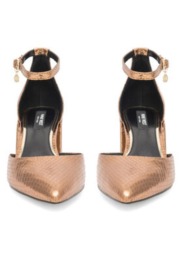 Nine West Czółenka FARIA FF-2377 Brązowy. Kolor: brązowy. Materiał: skóra