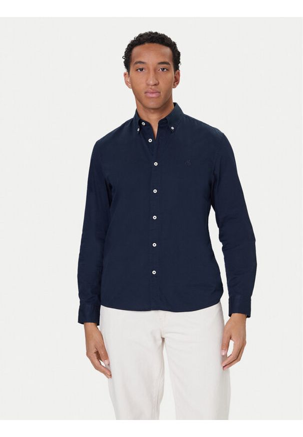 Marc O'Polo Koszula B21 7268 42342 Granatowy Regular Fit. Typ kołnierza: polo. Kolor: niebieski. Materiał: bawełna