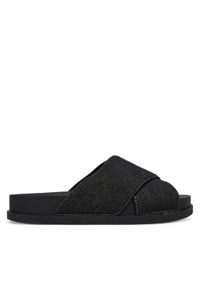 Tommy Jeans Klapki Tjw Comfort Slides Washed Denim EN0EN02898 Czarny. Kolor: czarny. Materiał: materiał #1