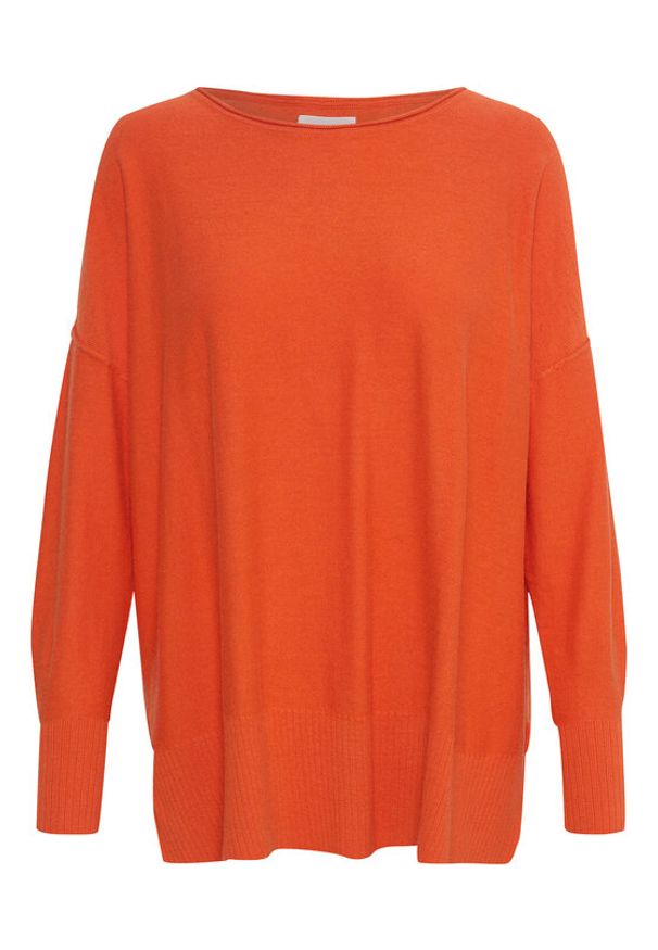 Part Two Sweter Iliviana 30306651 Pomarańczowy Relaxed Fit. Kolor: pomarańczowy. Materiał: bawełna