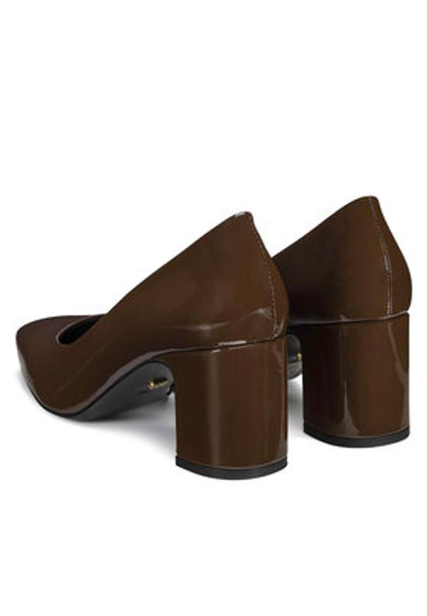 Gino Rossi Czółenka ROSA-115998 Brązowy. Kolor: brązowy. Materiał: lakier, skóra