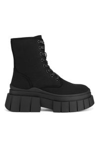 DeeZee Botki HY305-16 Czarny. Kolor: czarny. Materiał: materiał