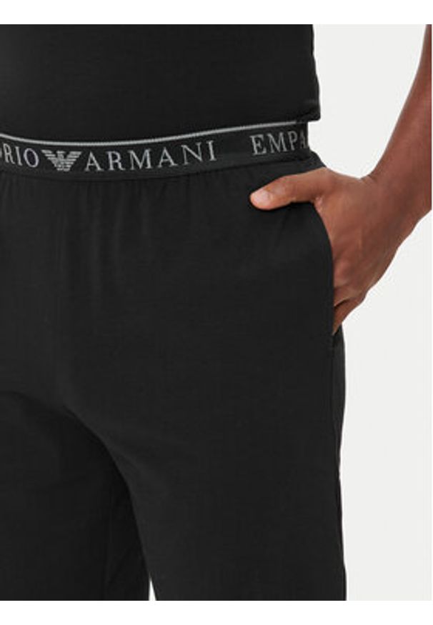 Emporio Armani Underwear Piżama EM000400 AF10776 MC108 Czarny Regular Fit. Kolor: czarny. Materiał: bawełna