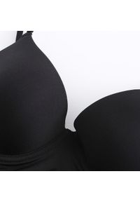 Intica - Biustonosz z fiszbinami miękki na co dzień Hanady. Kolor: czarny. Materiał: materiał. Rodzaj stanika: biustonosz z fiszbinami #6