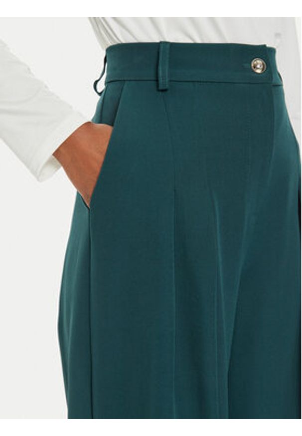 Maryley Spodnie materiałowe 24IB579/43GU Zielony Regular Fit. Kolor: zielony. Materiał: syntetyk