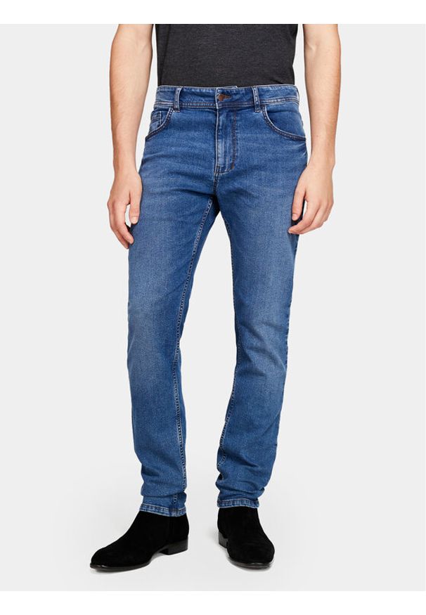 Sisley Jeansy 4MQBSE00O Niebieski Slim Fit. Kolor: niebieski