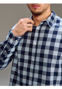 Sinsay - Bawełniana koszula w kratę - niebieski. Kolor: niebieski. Materiał: bawełna #1