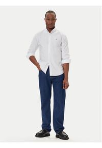 Calvin Klein Jeans Koszula Oxford Classic LV140EM125 Biały Regular Fit. Kolor: biały. Materiał: bawełna
