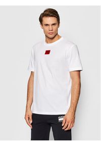 Hugo T-Shirt Diragolino 212 50447978 Biały Regular Fit. Kolor: biały. Materiał: bawełna