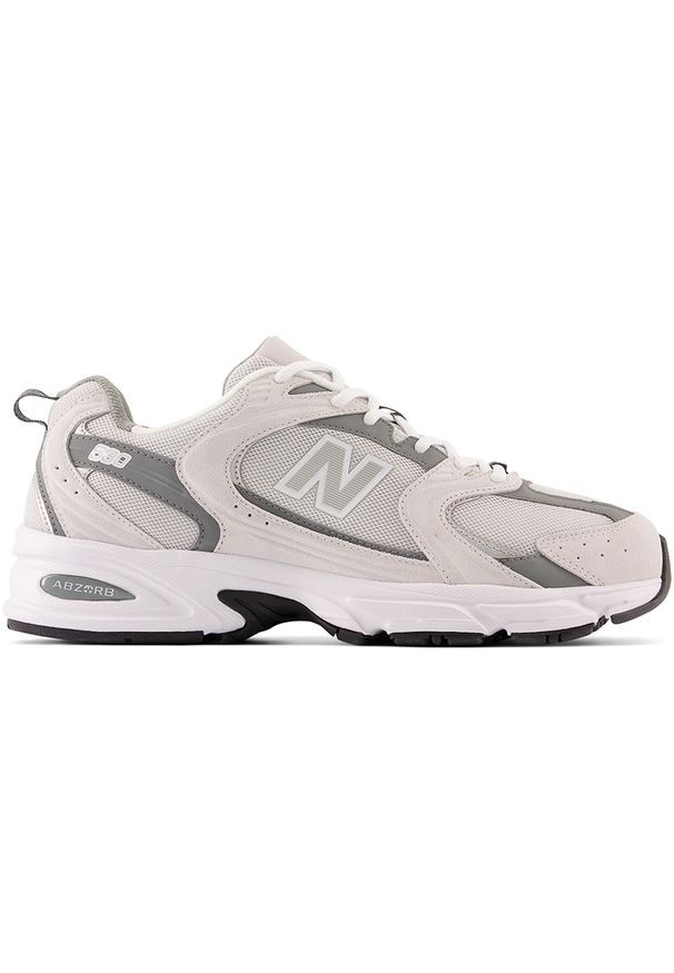 Buty unisex New Balance MR530CB – szare. Okazja: na co dzień. Kolor: szary. Materiał: zamsz, skóra, materiał, syntetyk. Szerokość cholewki: normalna. Sezon: lato