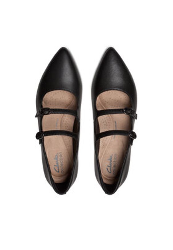 Clarks Półbuty Natalyn Lane 26181929 Czarny. Kolor: czarny. Materiał: skóra