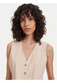 Maryley Kamizelka 26EB123/08BE Beżowy Regular Fit. Kolor: beżowy. Materiał: syntetyk #5