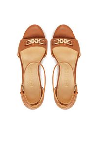 Guess Sandały FLJSET LEA03 Brązowy. Kolor: brązowy. Materiał: skóra