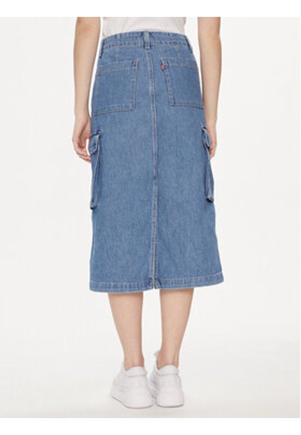 Levi's® Spódnica jeansowa A7539-0004 Niebieski Regular Fit. Kolor: niebieski. Materiał: bawełna