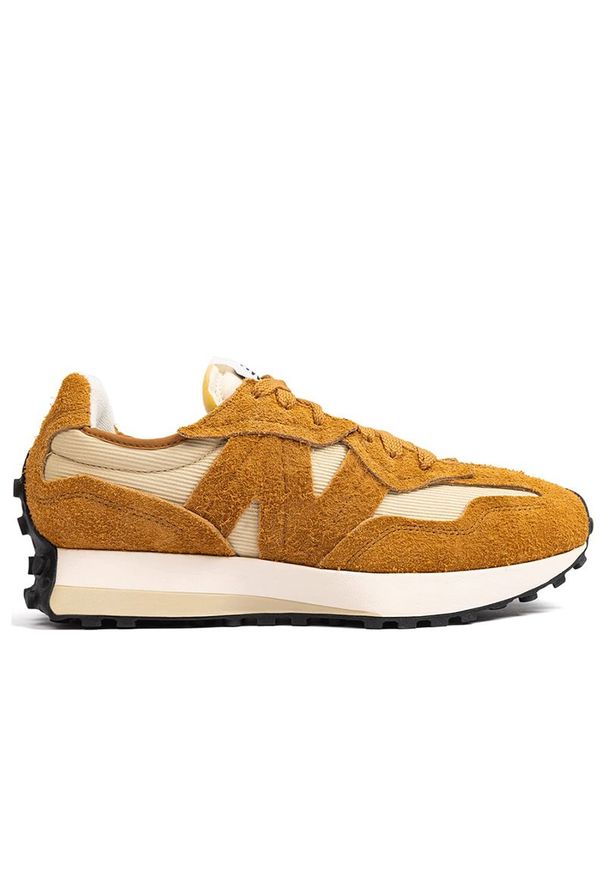 Buty New Balance U327WCI - brązowe. Okazja: na co dzień. Zapięcie: sznurówki. Kolor: brązowy. Materiał: guma, skóra, zamsz, prążkowany, materiał. Szerokość cholewki: normalna