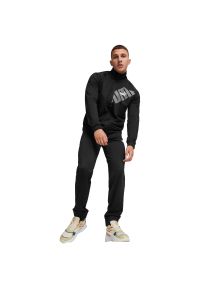Dres Puma Power Tracksuit, Mężczyźni. Kolor: czarny. Materiał: dresówka. Sport: fitness