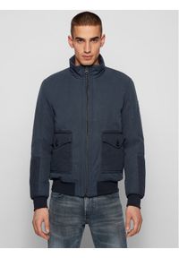 BOSS - Boss Kurtka bomber Odre-D 50440995 Granatowy Regular Fit. Kolor: niebieski. Materiał: bawełna