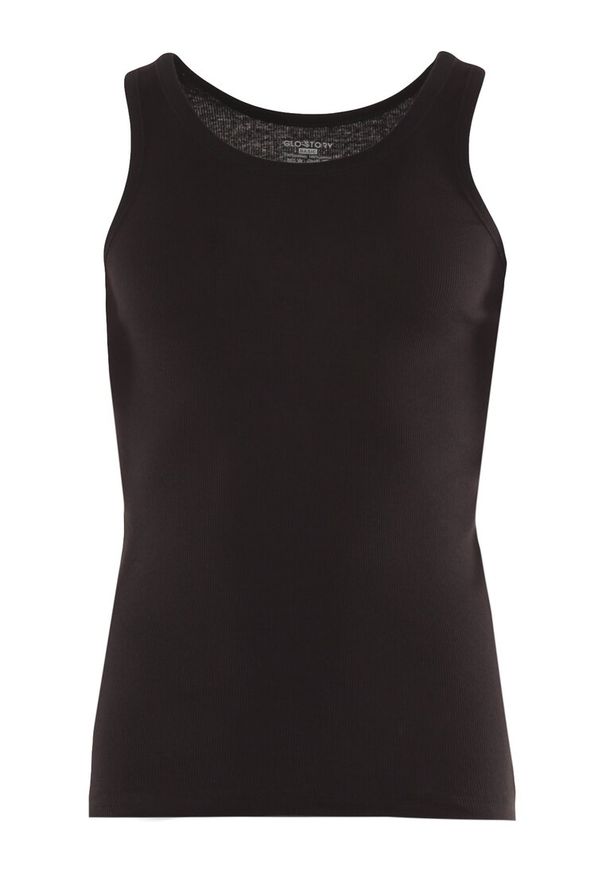 Born2be - Czarna Koszulka Psalosi. Kolor: czarny. Materiał: bawełna, prążkowany. Długość rękawa: bez rękawów