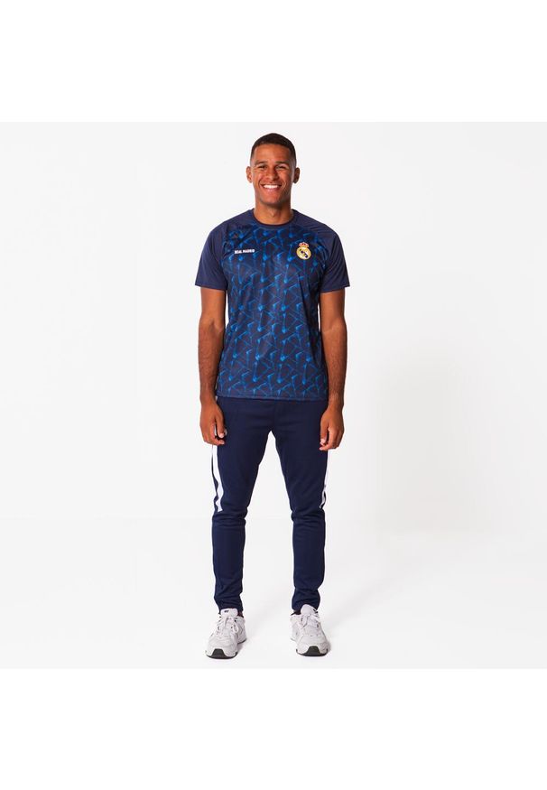Koszulka piłkarska dla dorosłych Real Madrid. Kolor: niebieski. Materiał: poliester. Sport: piłka nożna