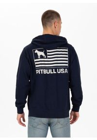 PITBULL - Bluza męska Pitbull rozpinana z kapturem Terry Pitbull USA. Typ kołnierza: kaptur. Kolor: niebieski