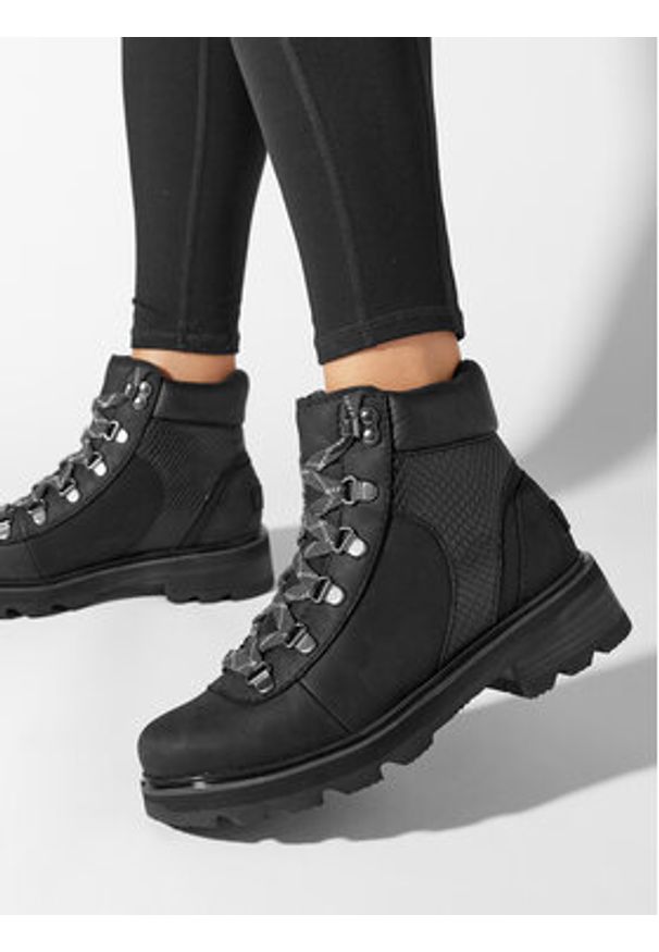 sorel - Sorel Trapery Lennox™ Hiker Stkd Wp NL4841-011 Czarny. Kolor: czarny. Materiał: skóra
