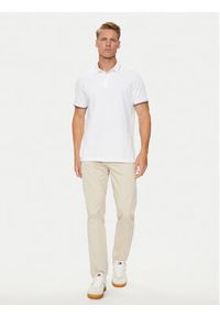 TOMMY HILFIGER - Tommy Hilfiger Polo Flag MW0MW35605 Biały Regular Fit. Typ kołnierza: polo. Kolor: biały. Materiał: bawełna #5