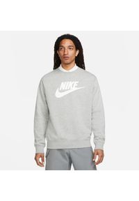Nike - Bluza Club Graphic Rozmiar M Szary - DQ4912-063. Kolor: szary. Materiał: dzianina. Wzór: aplikacja. Sport: fitness