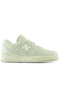 Buty unisex New Balance BB550MCC - zielone. Okazja: na co dzień. Kolor: zielony. Materiał: syntetyk, skóra, materiał. Szerokość cholewki: normalna