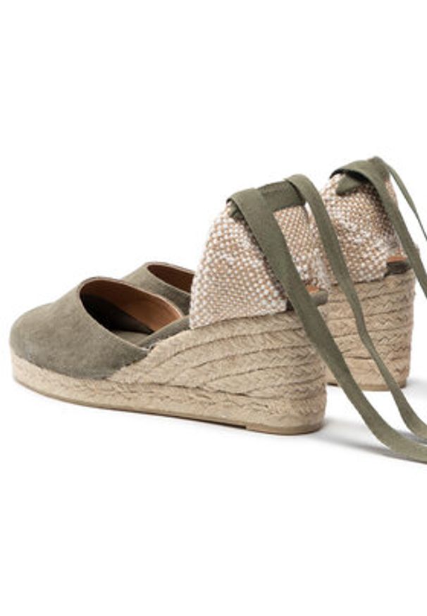 Castañer Espadryle Carina/6/002 21644-414 Zielony. Kolor: zielony. Materiał: materiał