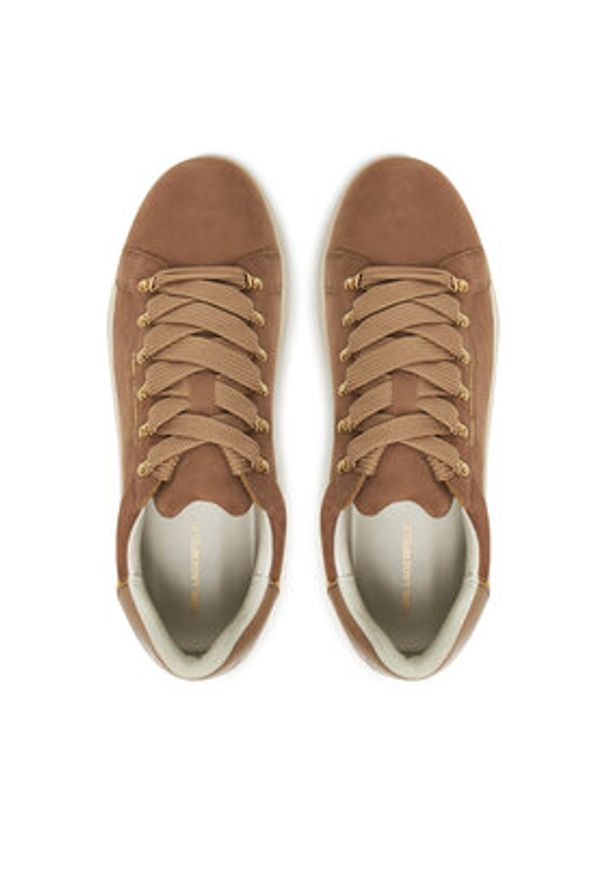 Karl Lagerfeld - KARL LAGERFELD Sneakersy KL57545 Beżowy. Kolor: beżowy. Materiał: skóra