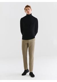 Pako Lorente - PAKO LORENTE – Beżowe casualowe spodnie męskie. Okazja: na co dzień. Kolor: beżowy. Materiał: poliester, wiskoza, elastan. Wzór: gładki. Styl: casual #7