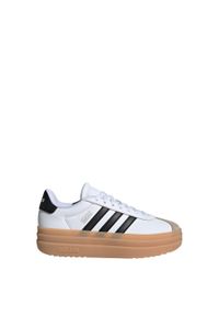 Adidas - Buty VL Court Bold Lifestyle Kids. Okazja: na co dzień. Kolor: biały, wielokolorowy, beżowy, czarny. Materiał: materiał
