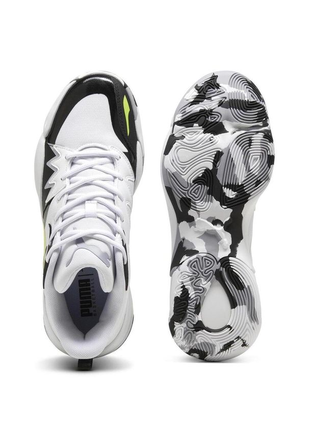 Buty Puma Genetics Puma White Electric Lime. Kolor: biały. Materiał: materiał. Sport: turystyka piesza