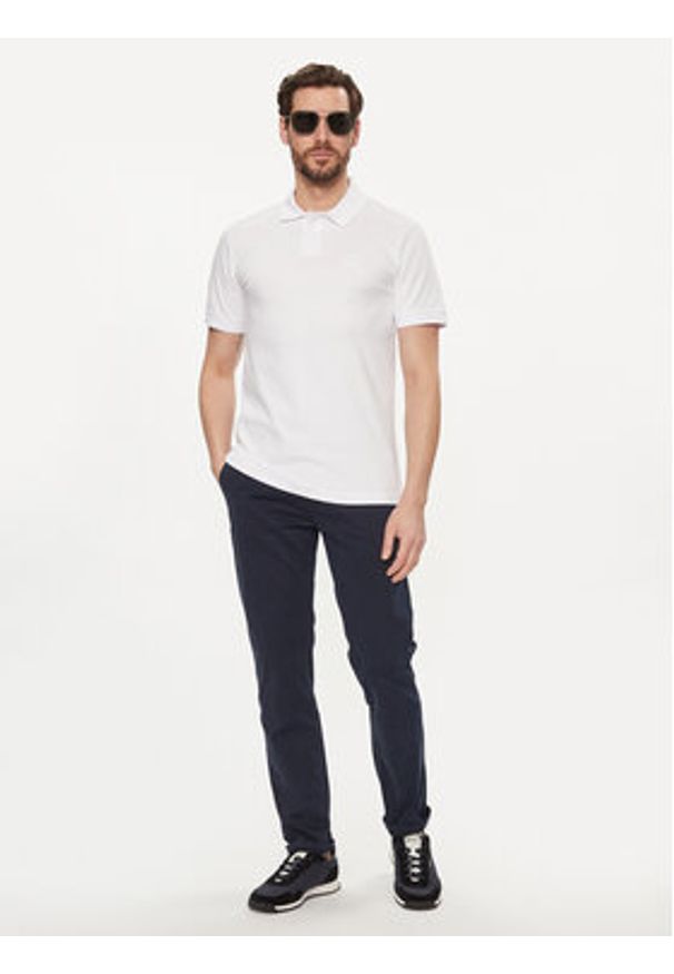 BOSS - Boss Polo Passenger 50507803 Biały Slim Fit. Typ kołnierza: polo. Kolor: biały. Materiał: bawełna