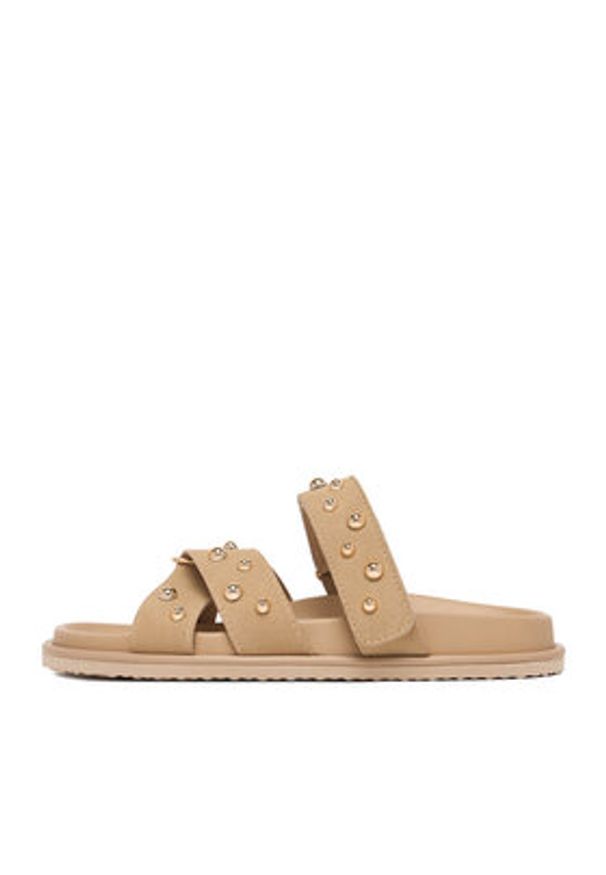 DeeZee Klapki CEO-LB-P2132 Beżowy. Kolor: beżowy. Materiał: skóra