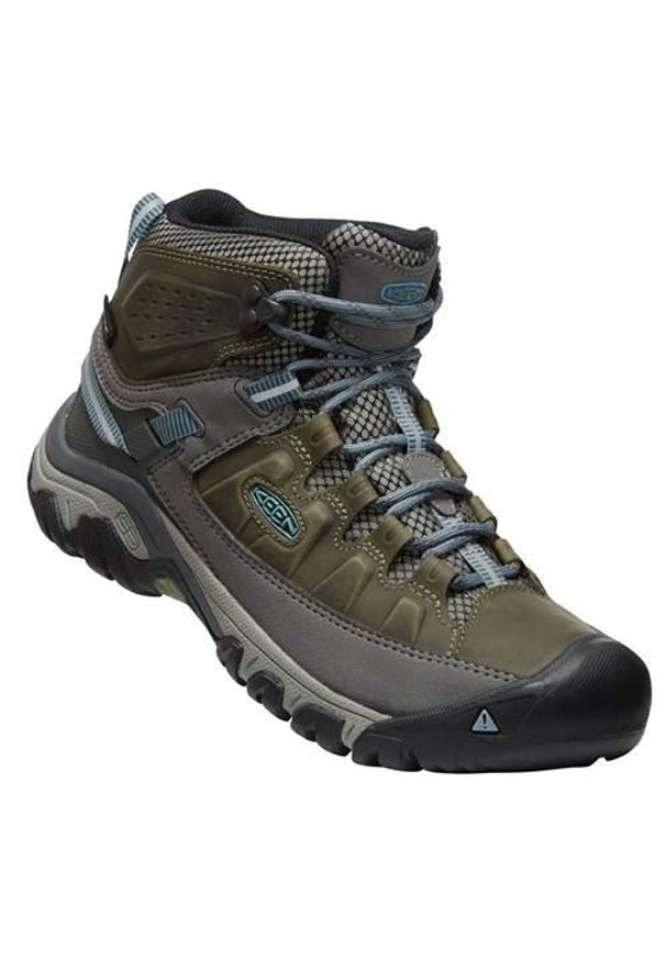 keen - Buty trekkingowe damskie Keen Targhee III Mid WP. Zapięcie: sznurówki. Kolor: wielokolorowy, niebieski, szary. Materiał: tkanina, materiał, skóra, syntetyk. Szerokość cholewki: normalna