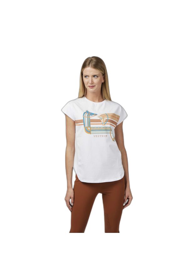 VESTRUM - Koszulka damska Vestrum Portovenere. Kolor: biały. Wzór: nadruk. Sport: fitness