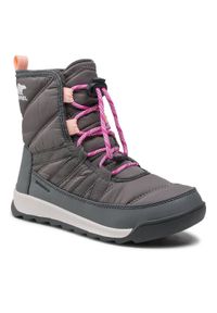 sorel - Sorel Śniegowce Youth Whitney II Short Lace WP NY3903 Szary. Kolor: szary. Materiał: materiał