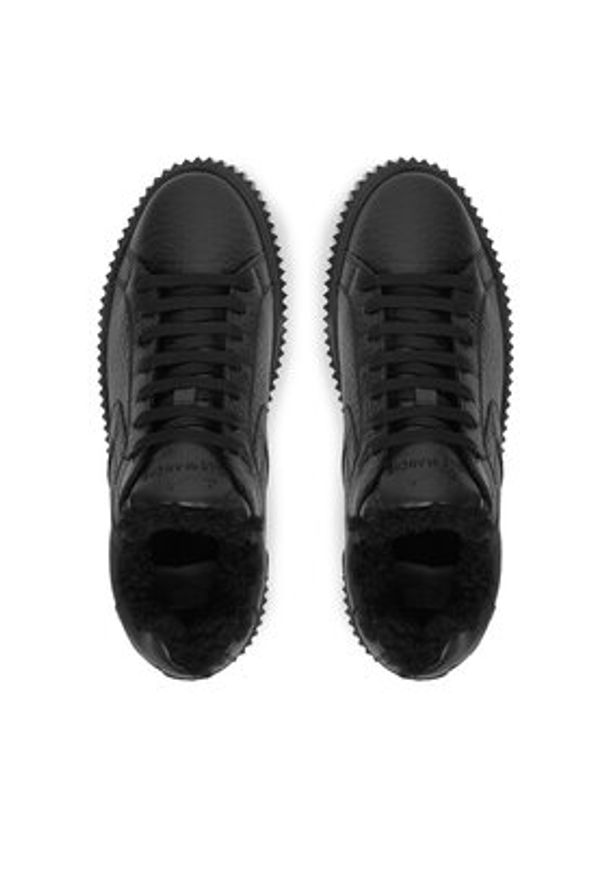 Voile Blanche Sneakersy Lipari Fur 2017113-17 Czarny. Kolor: czarny. Materiał: skóra