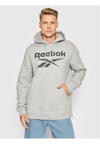 Reebok Bluza Identity Fleece Hoodie GS1609 Szary Regular Fit. Kolor: szary. Materiał: bawełna