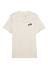 Puma - T-shirt Męski Essential. Kolor: beżowy. Sport: turystyka piesza