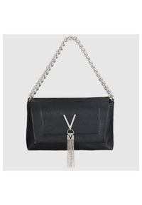Valentino by Mario Valentino - VALENTINO Czarna torebka z ozdobnym V oceania re satchel. Kolor: czarny. Materiał: skórzane #6