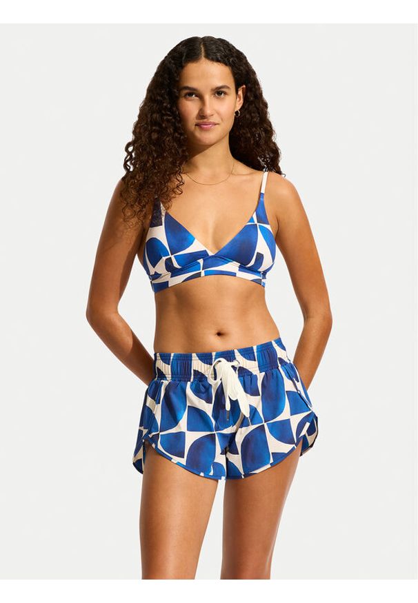 Seafolly Góra od bikini 31493-238 Niebieski. Kolor: niebieski. Materiał: syntetyk