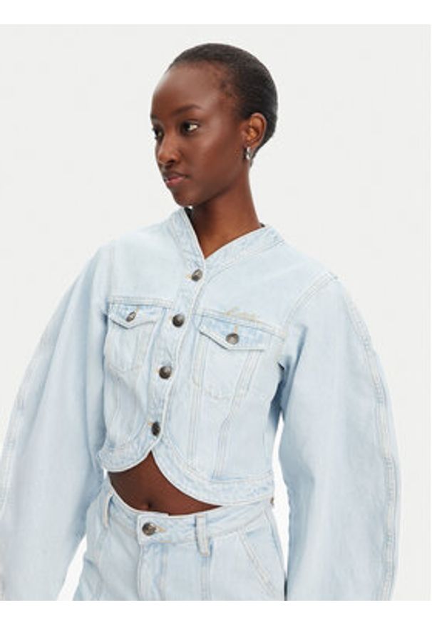 ROTATE Kurtka jeansowa 1138261468 Niebieski Relaxed Fit. Kolor: niebieski. Materiał: bawełna