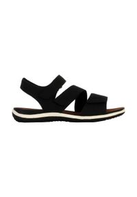 Buty do chodzenia damskie Geox D35R6A000EK. Kolor: czarny. Materiał: syntetyk, materiał. Sport: turystyka piesza