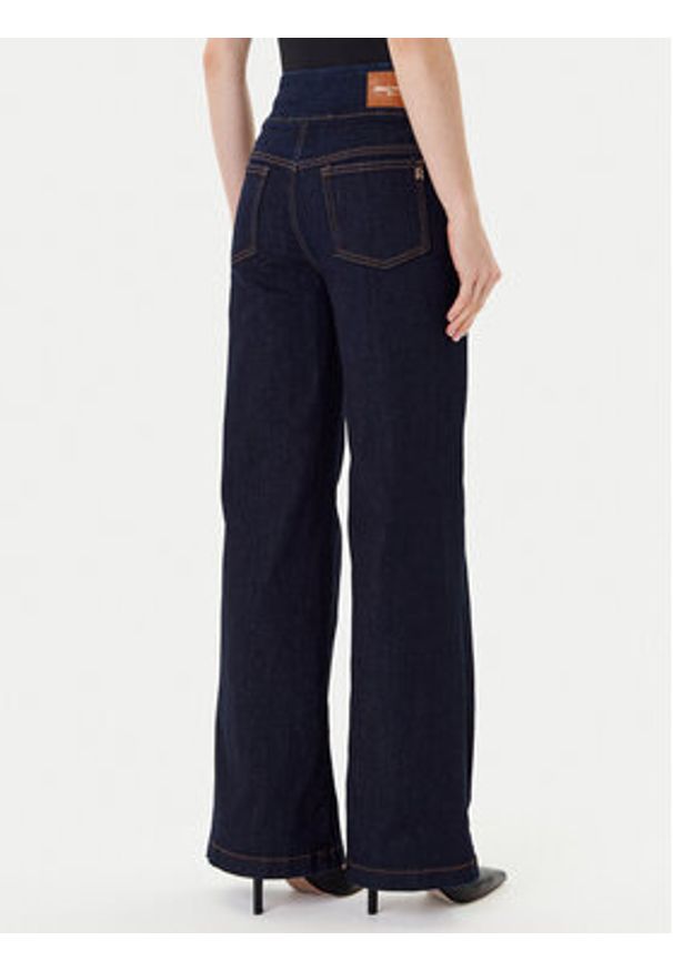 Rinascimento Jeansy CFC0124932003 Granatowy Wide Leg. Kolor: niebieski