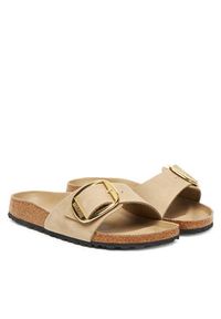 Birkenstock Klapki Madrid Big Buckle Hex 1030467 Brązowy. Kolor: brązowy. Materiał: skóra #2
